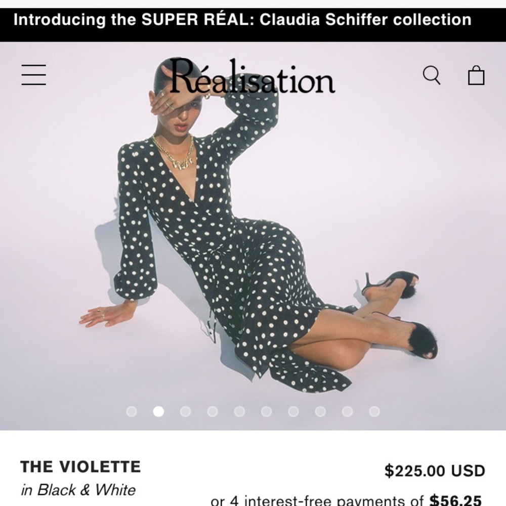 Realisation Par The Violette Dress in Black & White